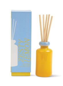 STADF0304EU Paddywax Stacked 94ml Glass Diffuser Yellow and Blue - Zesty Lemon
